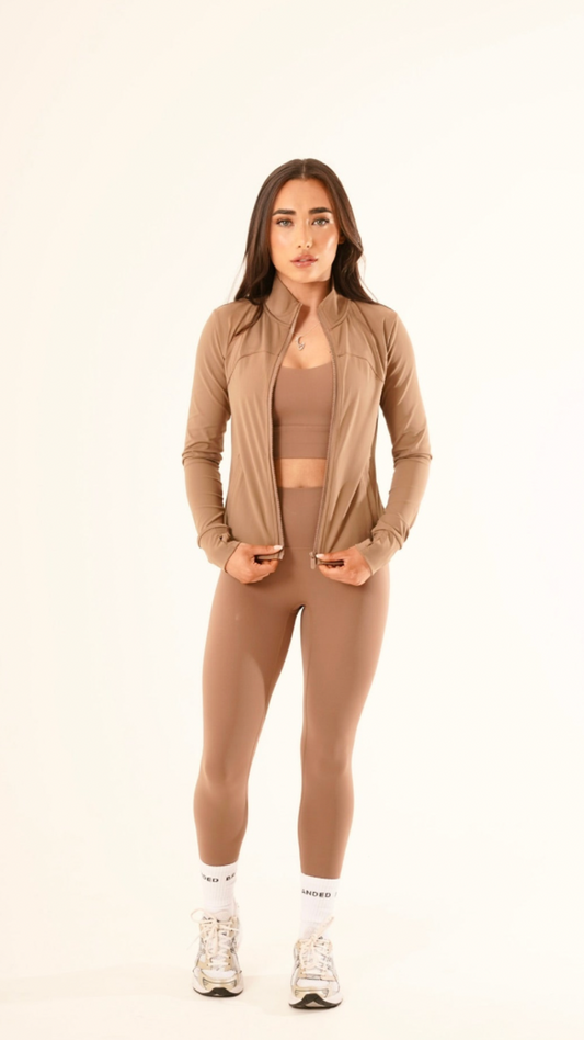 MOCHA SCULPT JACKET SET